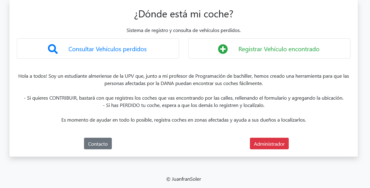 TuCocheDana: Registra y consulta vehículos perdidos