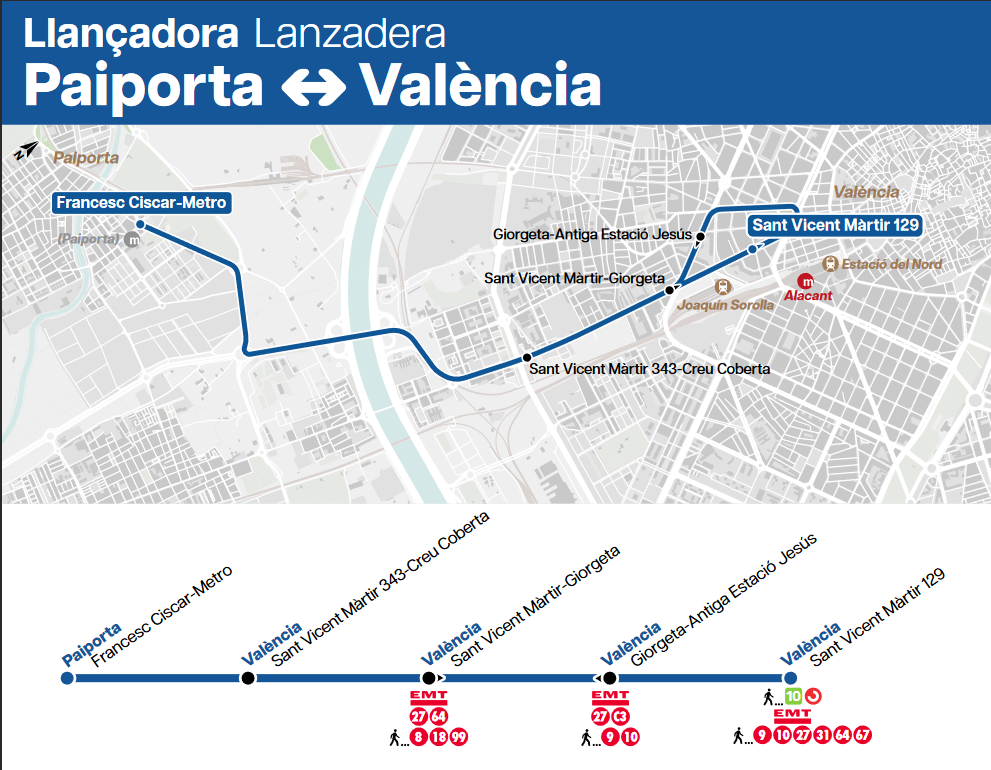 Paiporta: Nueva línea lanzadera de bus Paiporta-Valencia